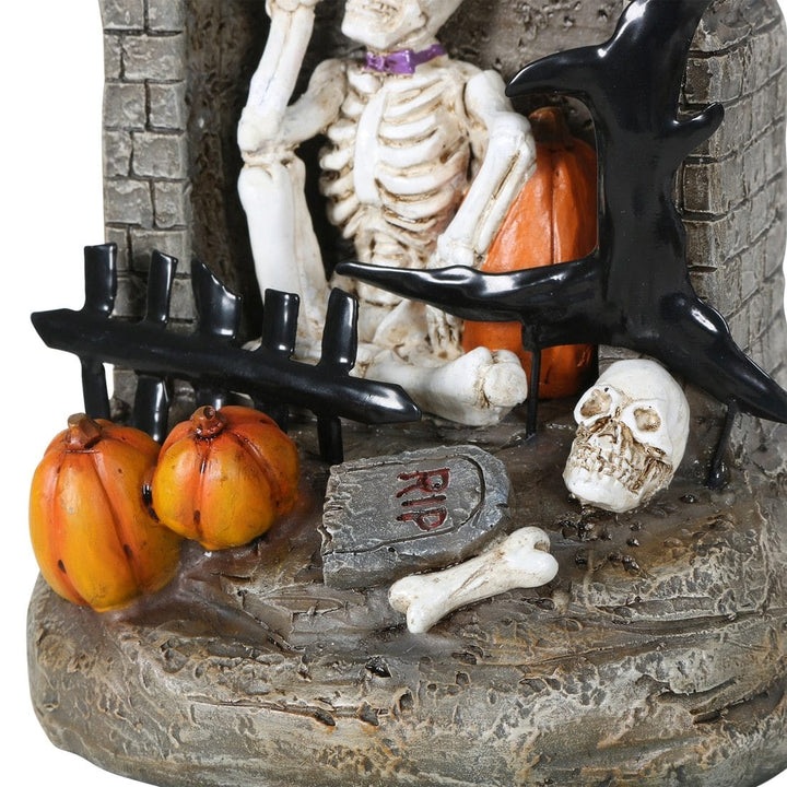 Light Up Halloween Decoration RIP Grim Reaper Skeleton