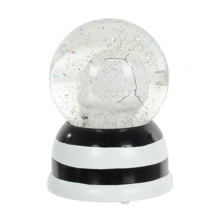 Light Up Glitter Water Halloween Decoration - Skull Globe
