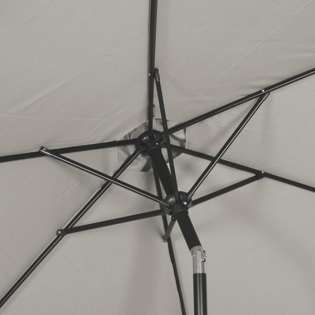 2.5m Round Parasol Crank Tilting Garden Patio Shade Umbrella