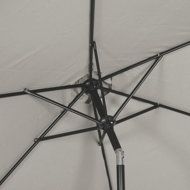 2.5m Round Parasol Crank Tilting Garden Patio Shade Umbrella