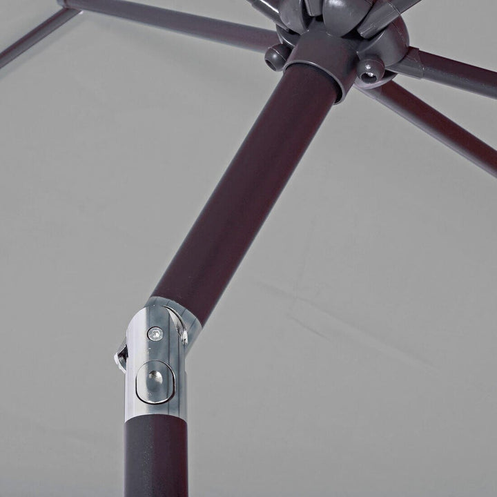 2.5m Round Parasol Crank Tilting Garden Patio Shade Umbrella