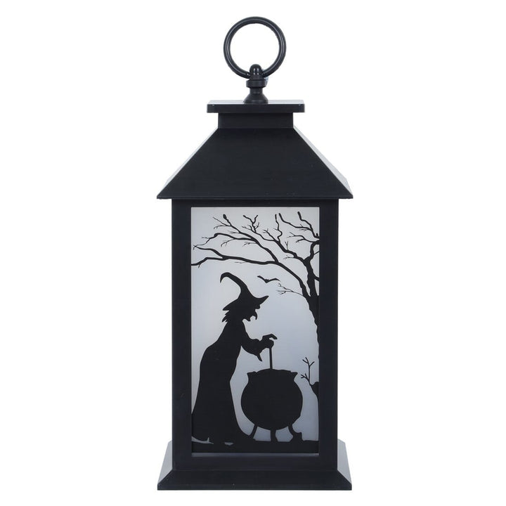 Cackle &amp; Co Black Halloween Design Lantern With Lights