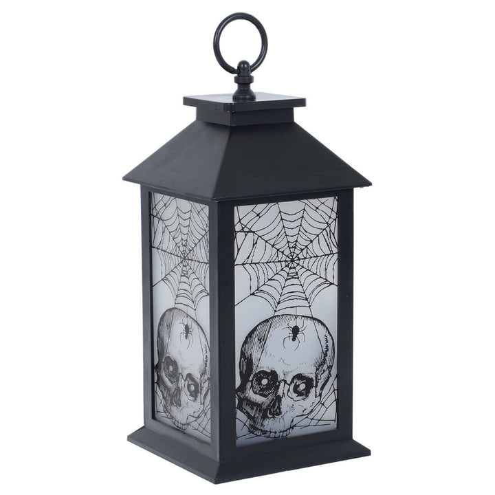 Cackle &amp; Co Black Halloween Design Lantern With Lights