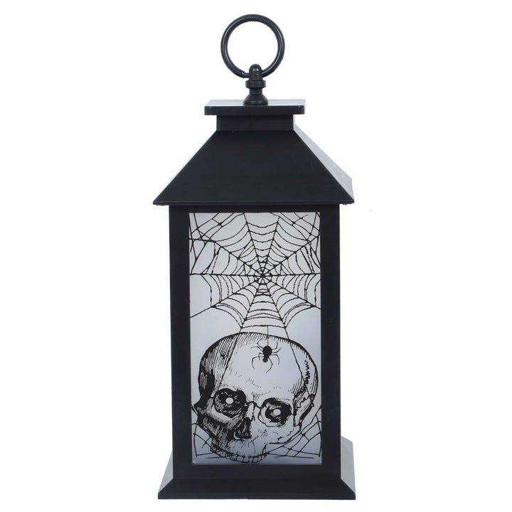 Cackle &amp; Co Black Halloween Design Lantern With Lights