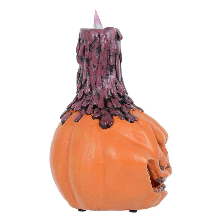 Cackle &amp; Co Light Up Pumpkin Candle Halloween Decoration
