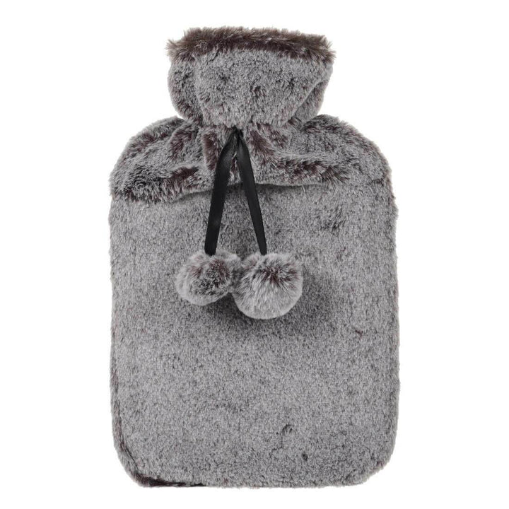 Hodge &amp; Hodge Luxury Faux Fur 2 Litre Hot Water Bottle 2 Tone Sand Dune
