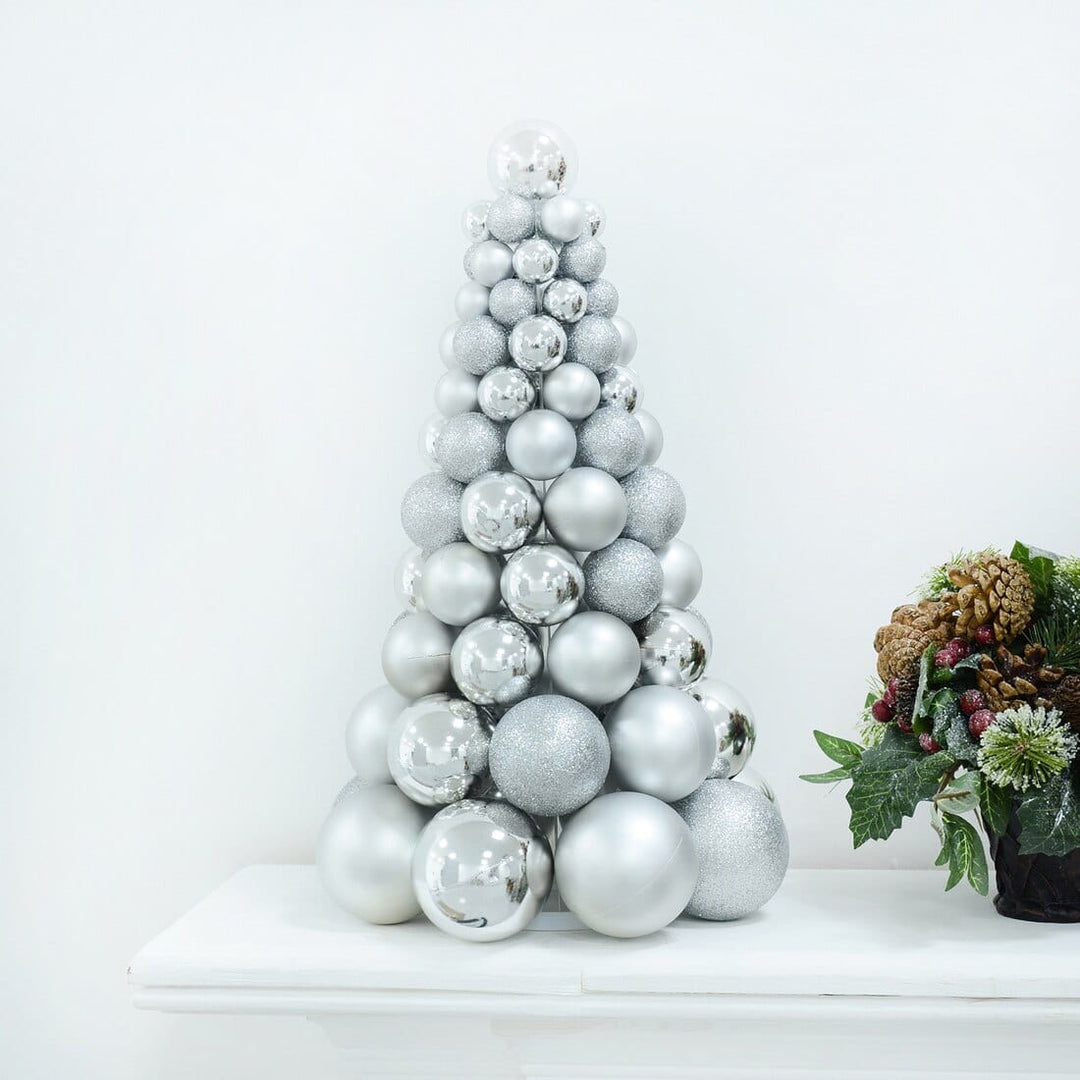 Mini Bauble Tree Shaped Christmas Decoration 34cm Tall