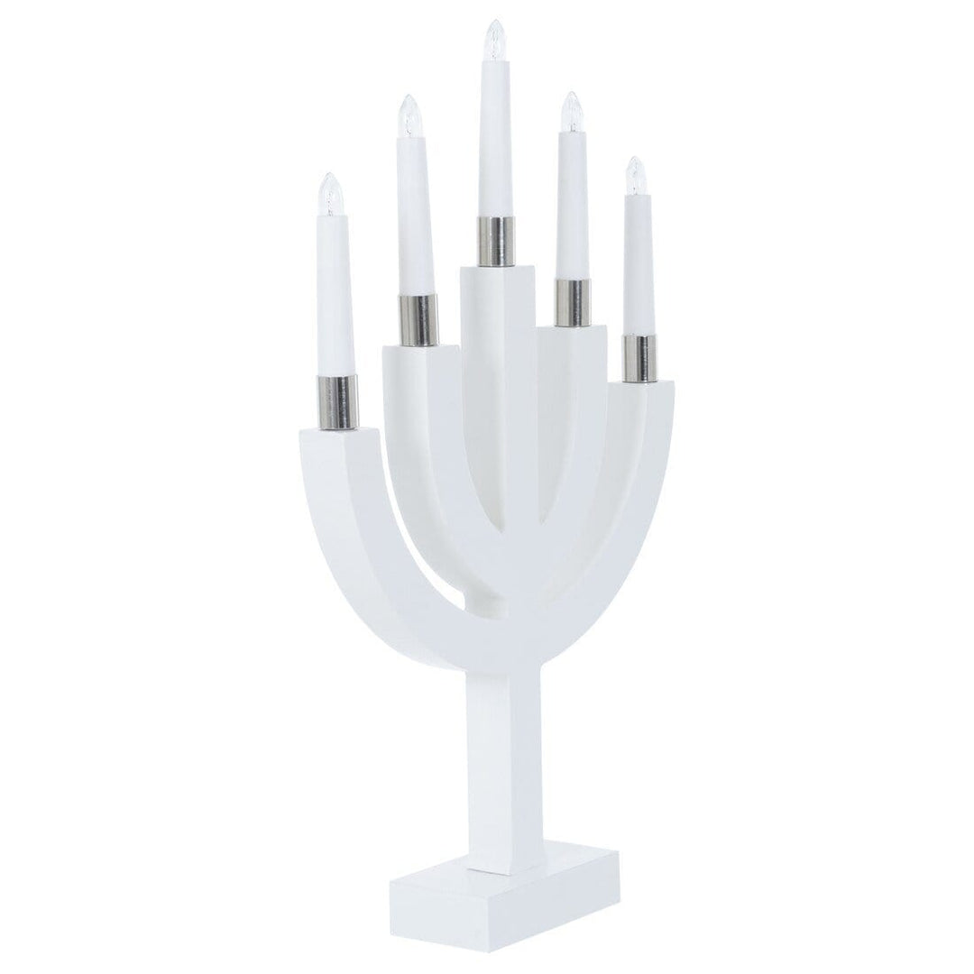5 Light Christmas Candle Bridge Decoration With LEDs