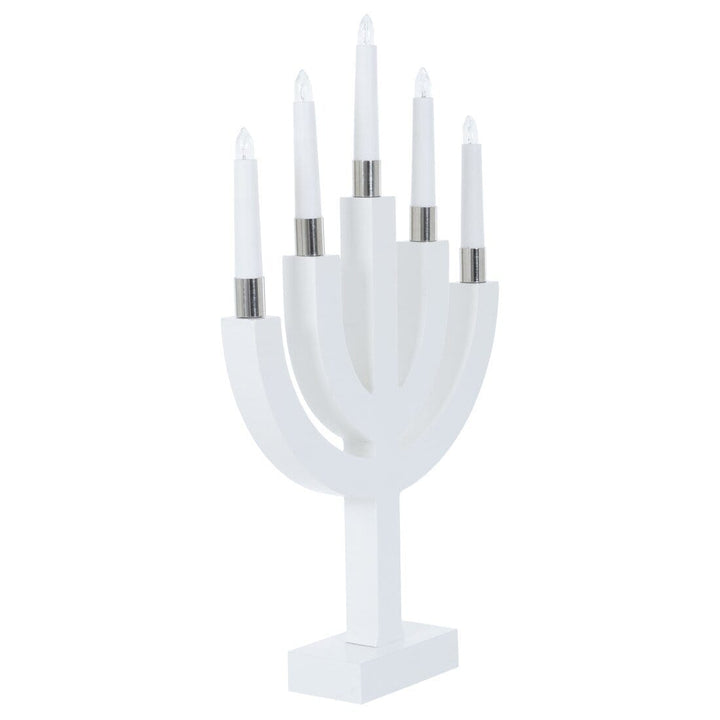 5 Light Christmas Candle Bridge Decoration With LEDs