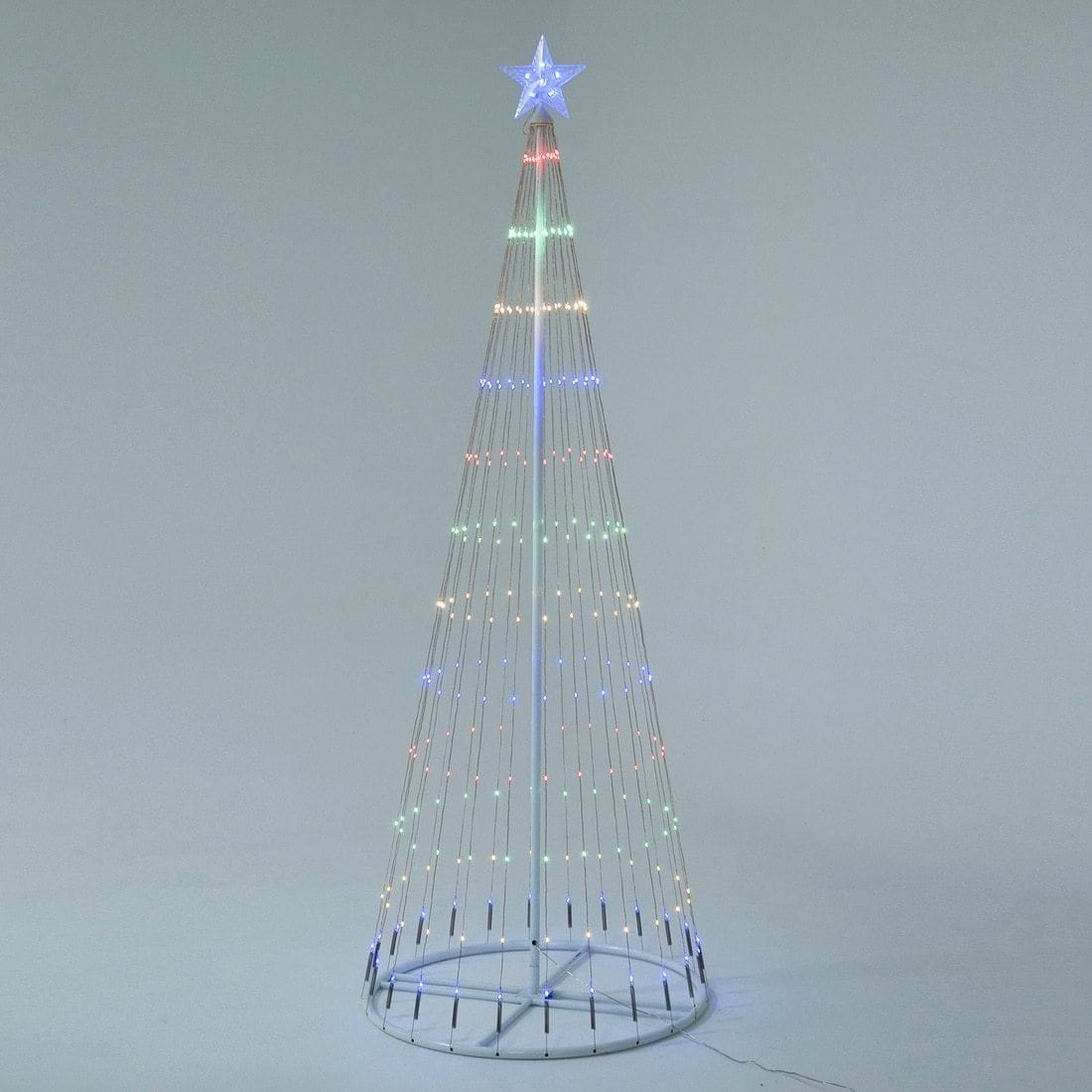 6ft LED Multicolour Light String Tree With Star Topper – XS-Stock.co.uk