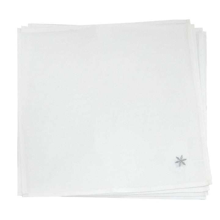 Christmas Baubles Tablecloths Napkins Fabric White Red