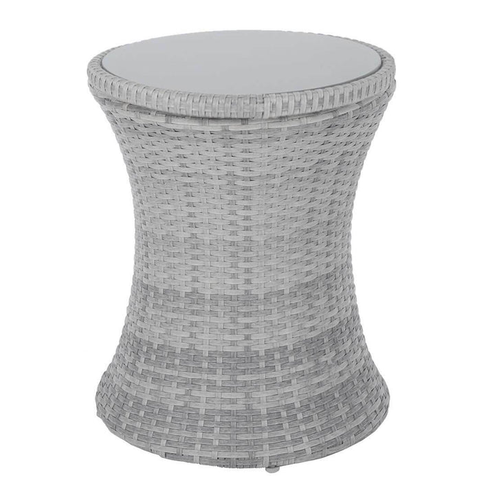 Azuma Drinks Cooler Table Garden Patio Rattan Black or Grey