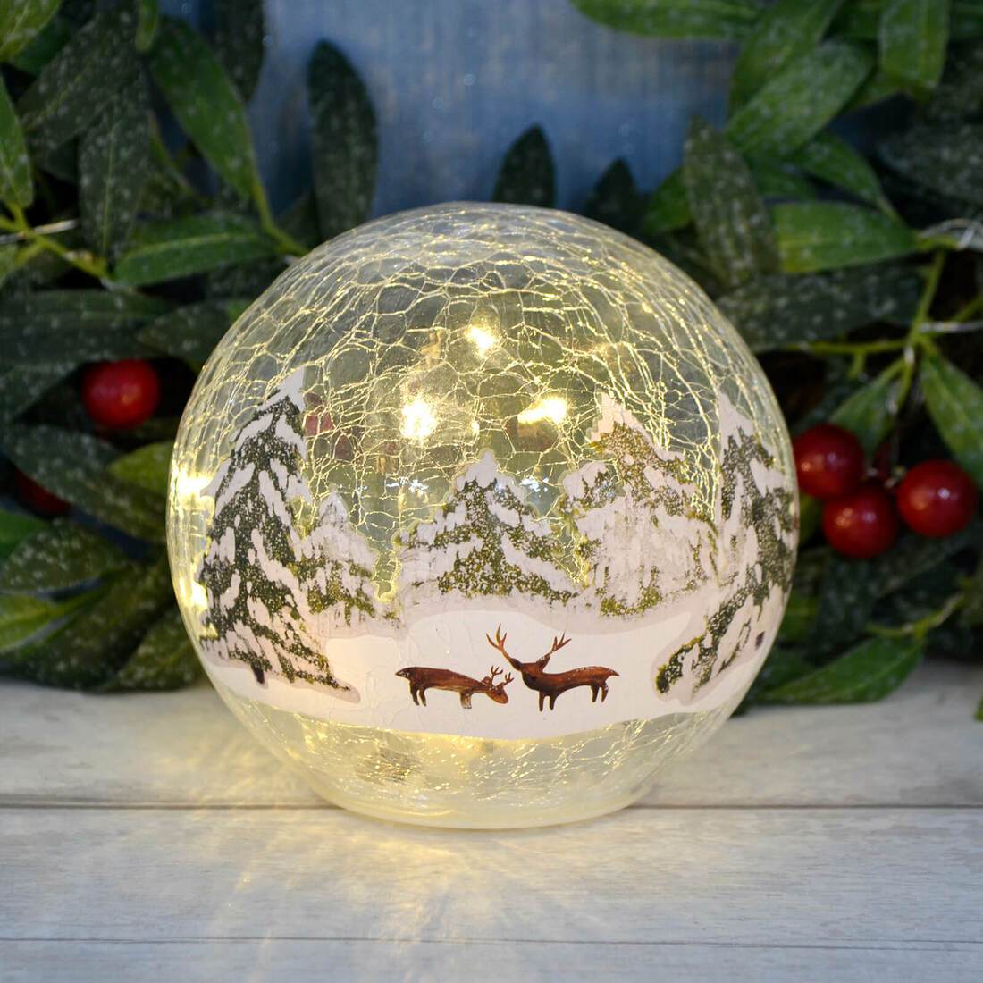 Festive led deals crackle ball