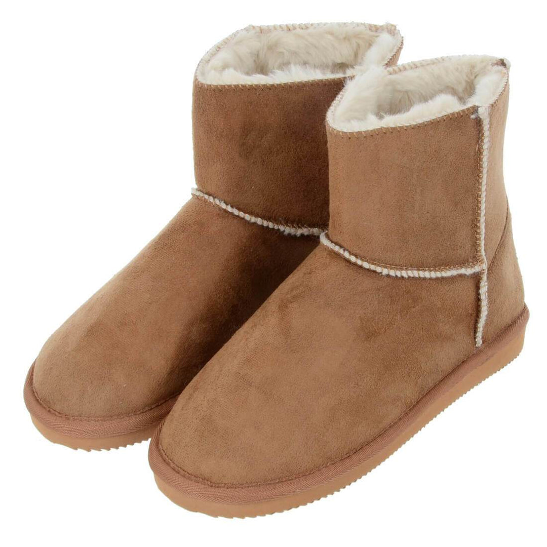 Buy Womens Slipper Boots Suede Faux Fur Online XS Stock – XS