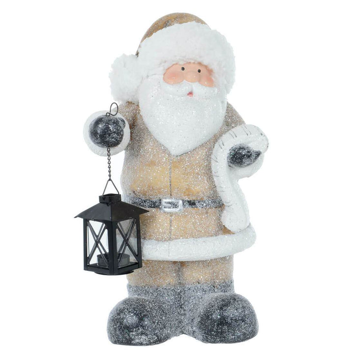 Santa Snowman With Tealight Lantern Christmas Ornament 43cm Santa