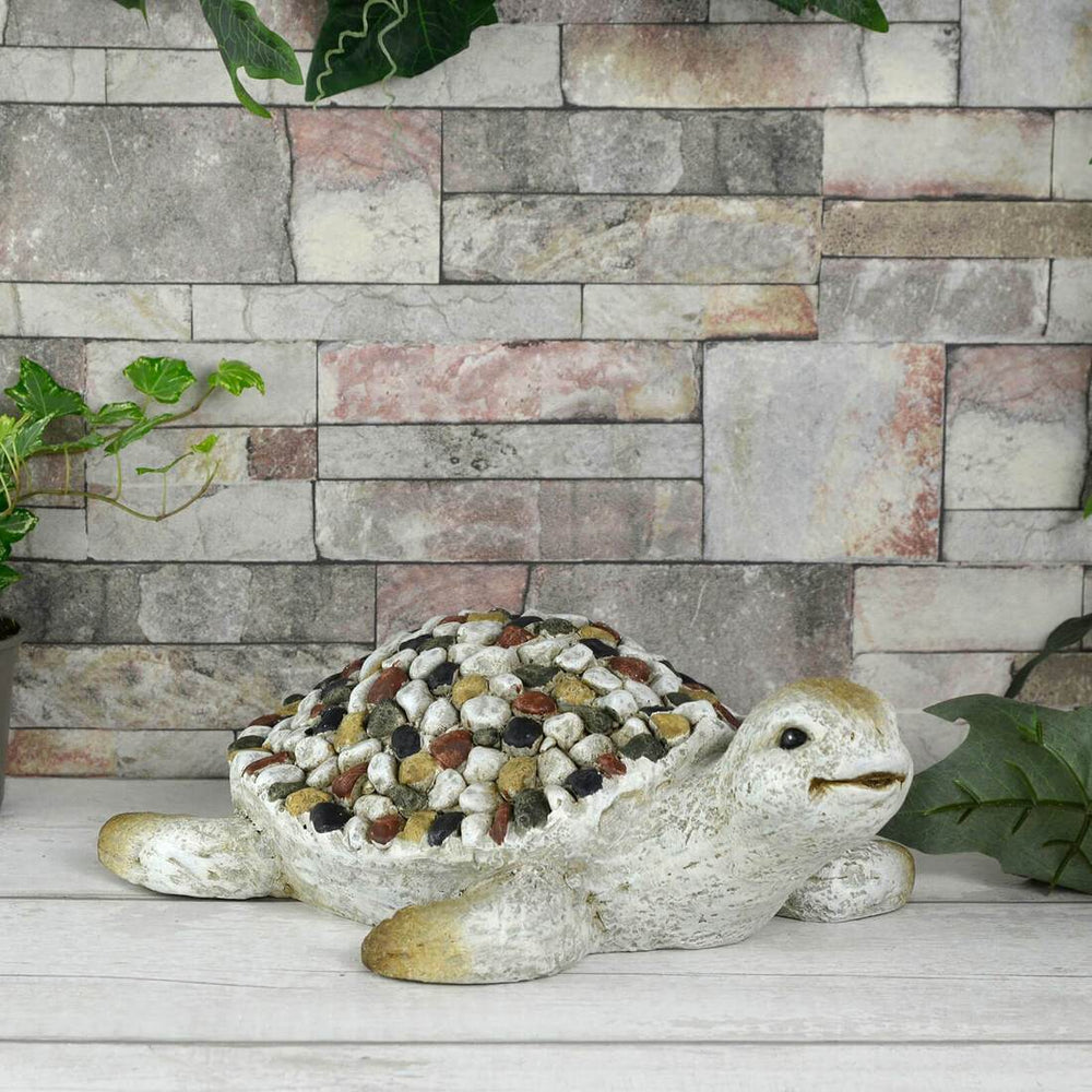 Garden Ornament Sea Animal Grey Beige Mosaic Seal Turtle 32cm