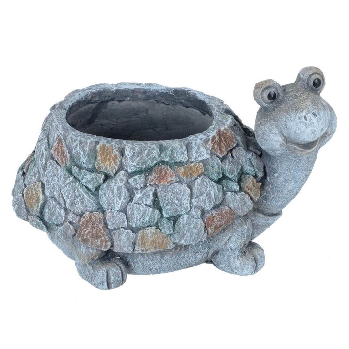 Garden Planter Animal Grey Brown Mosaic Tortoise Snail 34cm Tortoise