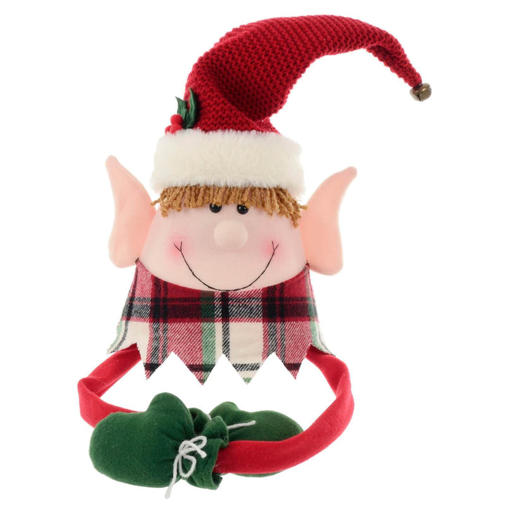 Novelty Christmas Tree Hugger Topper Bendy Arms Elf Santa Snowman