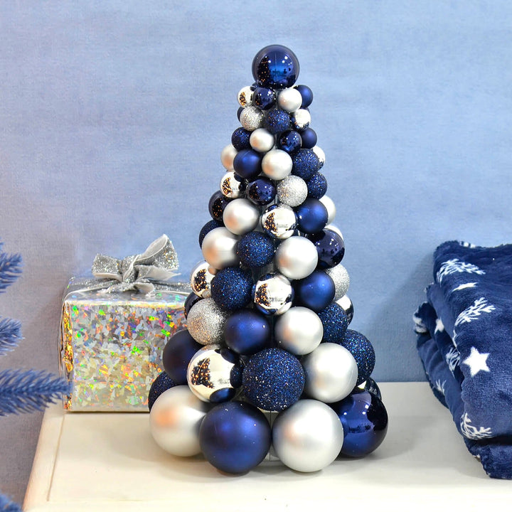 Mini Bauble Tree Shaped Christmas Decoration 34cm Tall