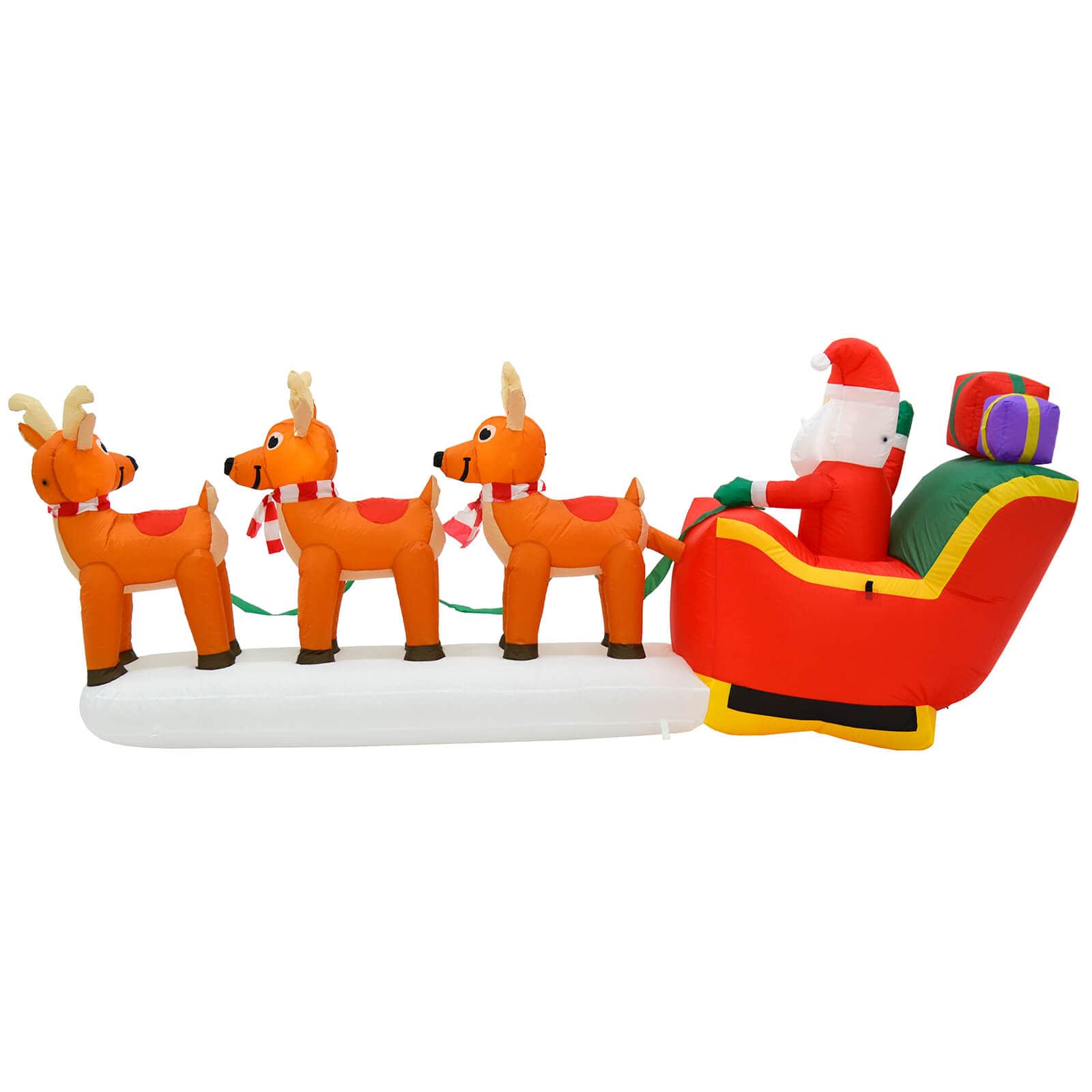Exploding Sleigh Buy 10ft LED Inflatable Santa Sleigh 3 Reindeer | XS Stock – XS-Stock.co.uk