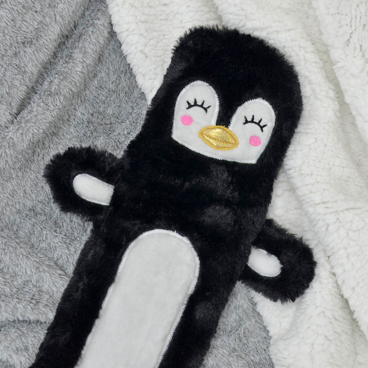 Hodge &amp; Hodge 72cm Long Hot Water Bottle Penguin Cover 2L