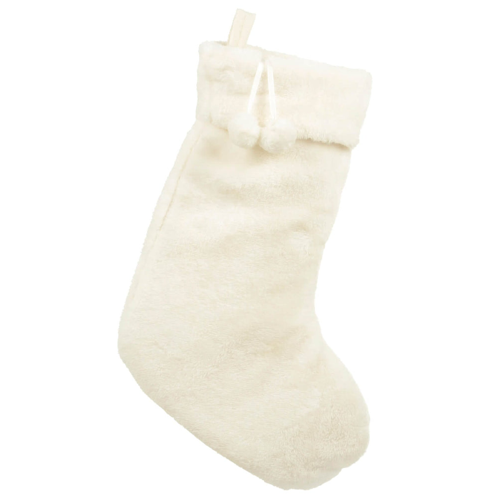 Large Christmas Stocking Plush Faux Fur Santa Gift Present 60cm