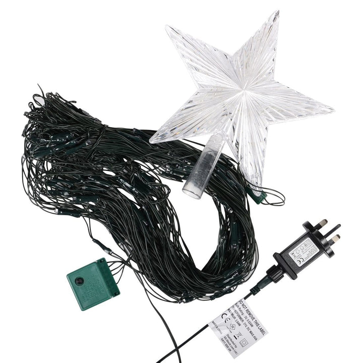 160 Multi Coloured LED Chasing Net Light With Star