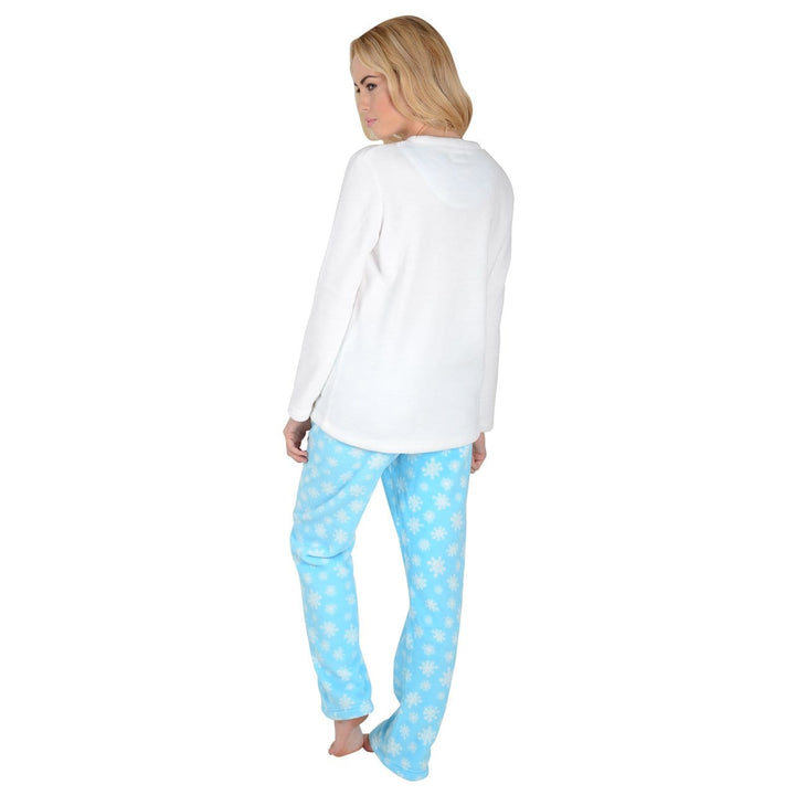 Ladies Chilly Penguin Fleece Long Sleeved Pyjama Set