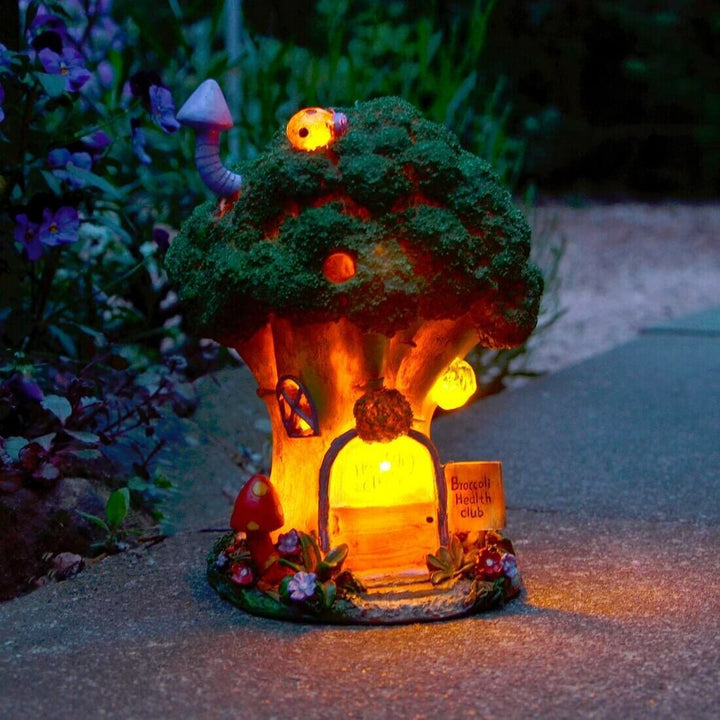 Solar Powered LED House Garden Ornaments Patio Outdoor Feature