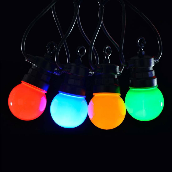 20 Connectable Static LED Festoon Party Lights 20 Multi Lights
