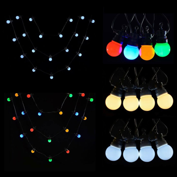20 Connectable Static LED Festoon Party Lights