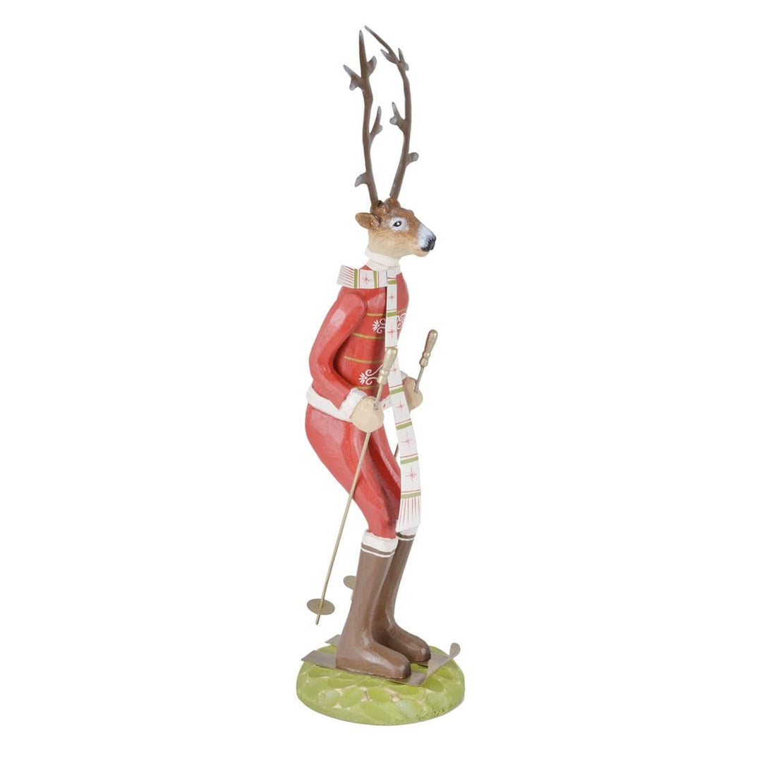 Skiing Reindeer Christmas Decoration Figure Ornament Festive