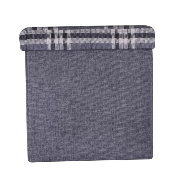 Folding Storage Ottoman Cube With Foam Lid Assorted Colours